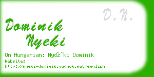 dominik nyeki business card